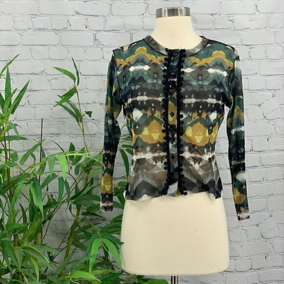 Petite Poise Button Up Sheer Sweater - Picture 1 of 6